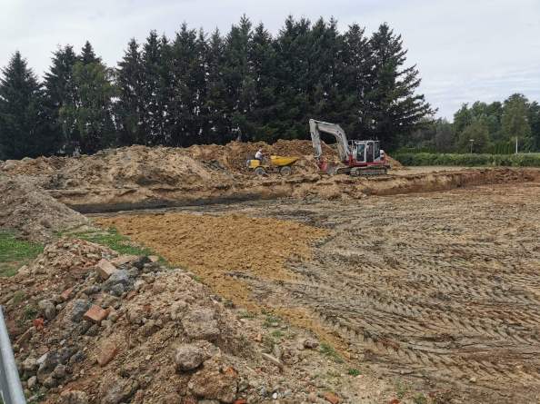 excavator earthworks construction site