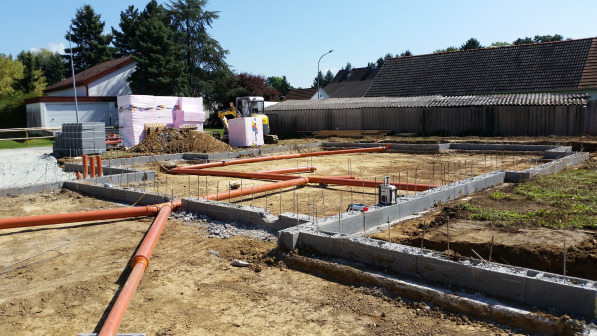 excavator earthworks construction site